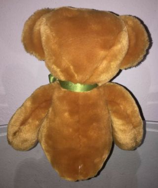 Harrods 16” Brown Teddy Bear Plush Stuffed Animal Green/ Gold Ribbon 3