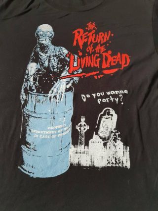 Rare Movie Tee Return Of The Living Dead Horror Movie T Shirt