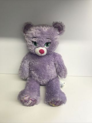 Build A Bear Anna Disney Frozen Purple Sparkle 16 " Plush Soft Toy Stuffed Animal