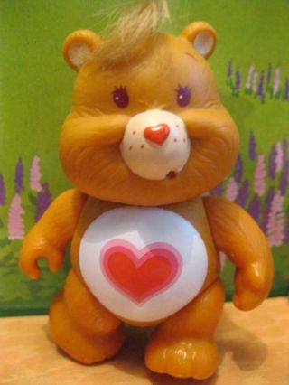 Vtg 1980s Care Bears Agc Kenner 3 " Pvc Jointed Figure - Pink Tenderheart Heart