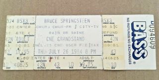 Bruce Springsteen Born In The Usa Tour July 26 1984 Toronto Concert Full Ticket
