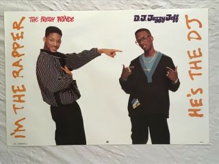 Dj Jazzy Jeff And The Fresh Prince 1988 Promo Poster I’m The Rapper Rap Hip Hop