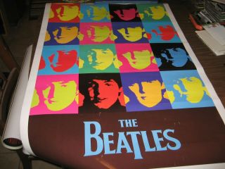 Beatles Poster Paul Mccartney John Lennon Ringo Starr Color 24 X 36