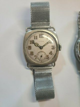 2 Vintage Military Mechanical Watches CYMA TACY WATCH CO & Chronograph Watch 2