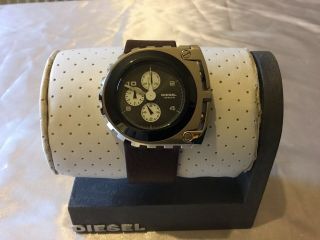 Mens Diesel Dz4104 Watch Old Stock Officers Hinged Arms Chronograph Military