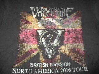 2016 Bullet For My Valentine " Asking Alexandria " Concert Tour (med) T - Shirt