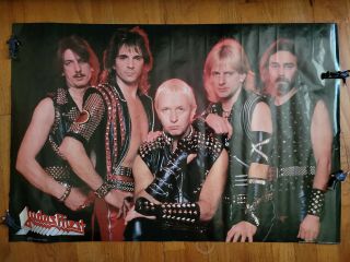 Rare Judas Priest Poster 1984 Group Poster 34 X 23 Vg