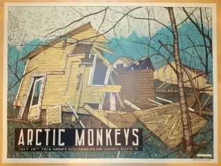 Arctic Monkeys Concert Poster Council Bluffs Limited Edition Signed & Numbered