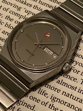 Vintage Rado Voyager,  Swiss Automatic Day - Date W/ Stainless Steel Band