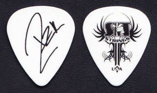 Rammstein Richard Z.  Kruspe Signature Sit Strings White Guitar Pick - 2013 Tour