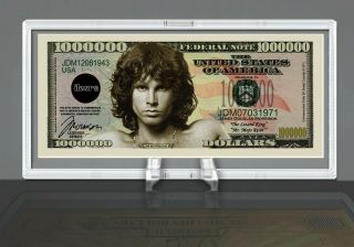 The Doors - Jim Morrison Limited Edition Novelty Dollar Bill In Desk Display Stand