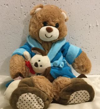 First & Main Bounce Back Jack Teddy Bear Plush,  Bear Ready For Bed With Toy Dog