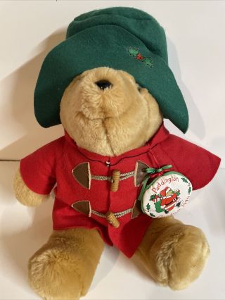 Large Paddington Bear Christmas 1994 Plush Doll