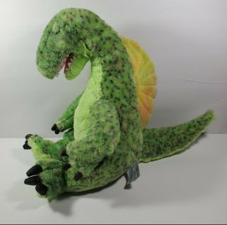 Build A Bear Spinosaurus Dinosaur Two - Tone Green Plush Stuffed Toy 20”