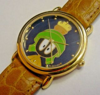Armitron Marvin The Martian Looney Tunes Watch 33.  8 Mm Ships 2 Usa