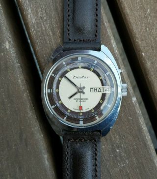 Slava 2427 Vintage Mechanical Automatic Wrist Watch Ussr