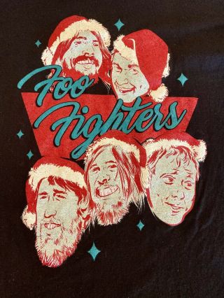 Foo Fighters Funny Christmas Shirt Adult S Small Black Dave Grohl Rock N Roll