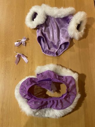 Build - A - Bear Dress Up Ice Skating Outfit - Purple Babw Bodysuit Tutu