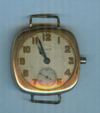 Vintage Ww1 Era Elgin Wire Lug Trench Watch