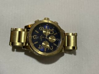 Nixon 51 - 30 Watch Pre - Owned Light Wear Gold/blue.