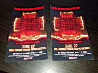 Rammstein - 2 Promo Flyer/handbills & Ticket Stub From Chicago Show (6 - 27 - 17)