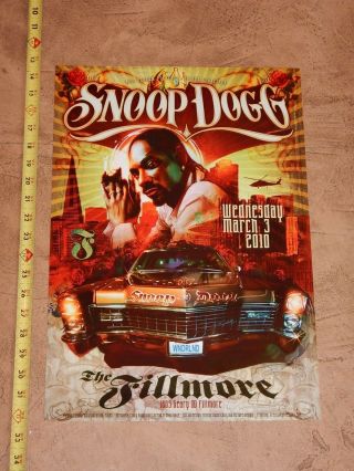 2010 Snoop Dogg Fillmore Concert Poster F1043,  Craig Howell Art