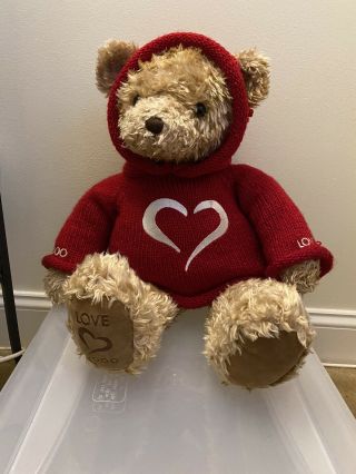 Gund Millenium Year 2000 Love Teddy Bear Large Plush Limited Ed.  Heart Shirt