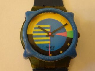 Vintage 80s 1980s Swatch 1988 Flumotions Gn102 Watch Not Repair Or Parts