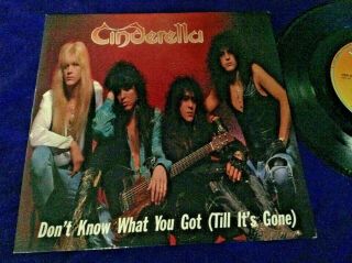 Cinderella 1988 7 " 45 Rpm Record Vinyl Vintage Heavy Metal Dont Know What.  Rock