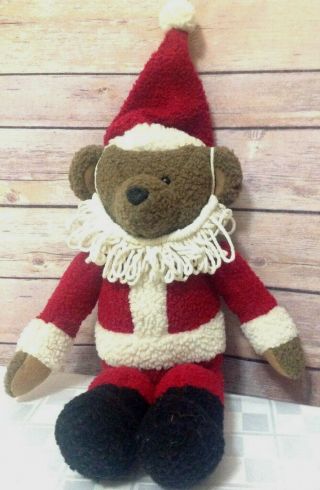 Hallmark Santa Christmas Teddy Bear Plush Toy Lovey Stuffed Animal Collectable