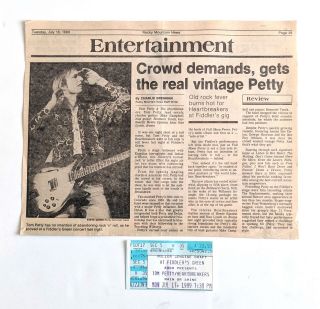 Rare Tom Petty 7/17/89 Denver Co Fiddlers Green Ticket Stub & Concert Review