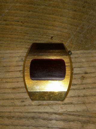 Vintage Windert Micrel Golden Colored Led Watch Not Parts/repair