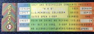The Who The Clash T Bone Burnett Concert Ticket Stub 10 - 29 - 82 Los Angeles