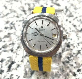 Vintage Omega Seamaster Cal 1315 Quartz Date 196 0072 Stainless Steel Watch 37mm