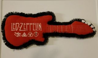 Led Zeppelin Classic Rock Band Music Guitar Plush Red Black Logo Collectible