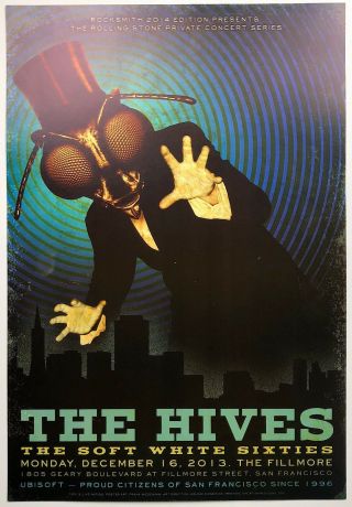 The Hives Rolling Stone Private Concert Series Sf Fillmore Gig Poster 2013 Bee