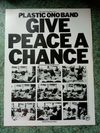 Plastic Ono Band - Give Peace A Chance - Uk Sheet Music -
