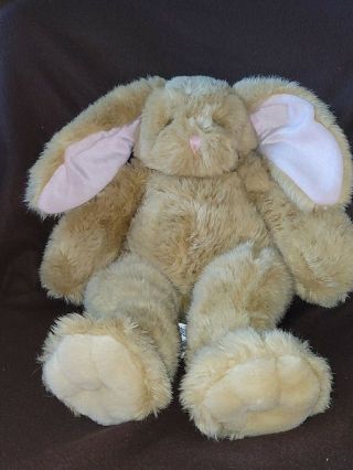 Build - A - Bear 17 " Brown Tan Sitting Fluffy Bunny Rabbit Stuffed Plush Babw
