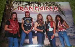 Iron Maiden Group Vintage 1984 Poster