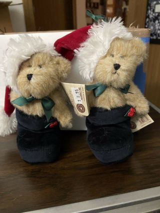 Boyds Bears Ornament S C Bootsley Plush Christmas Stocking Tag Retired