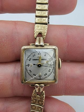 Girard Perregaux Vintage Lady 10k Gold Filled Watch - Broken Glas