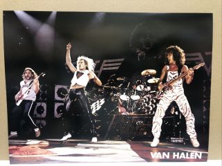 Van Halen Rock Band Eddie Van Halen David Lee Roth Promo Poster 25” X 18.  5”