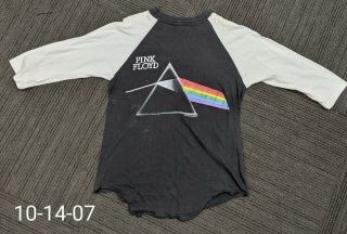 Vintage 1987 Pink Floyd Concert Tour Handtex Baseball T - Shirt Made In Usa M