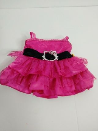 Build A Bear Hello Kitty Pink And Black Lace Dress