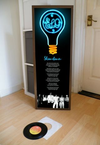 Electric Light Orchestra Showdown Poster Lyric Sheet,  Elo,  Mr Blue Sky