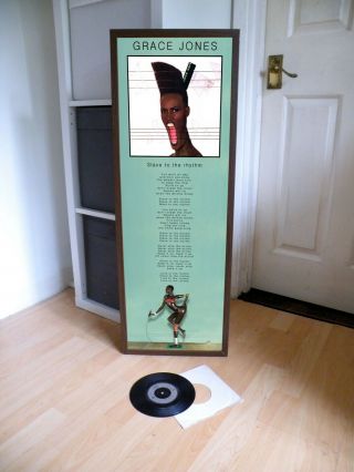 Grace Jones Slave To The Rhythm Promo Poster,  Lyric Sheet,  Nightclubbing