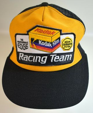 Vintage Nascar Kodak Film Racing Team Embroidered Patch Snapback Cap
