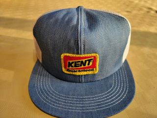 Vintage Old Stock Kent Feeds Snapback Trucker Hat.  K - Products Made In Usa