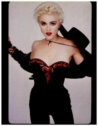 Madonna Sexy Busty Bare Shoulders Bolero Glamour Shot Vintage 8x10 Color Photo