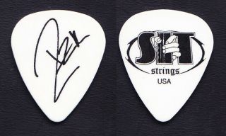 Rammstein Richard Z.  Kruspe Signature Sit Strings White Guitar Pick 2 2013 Tour